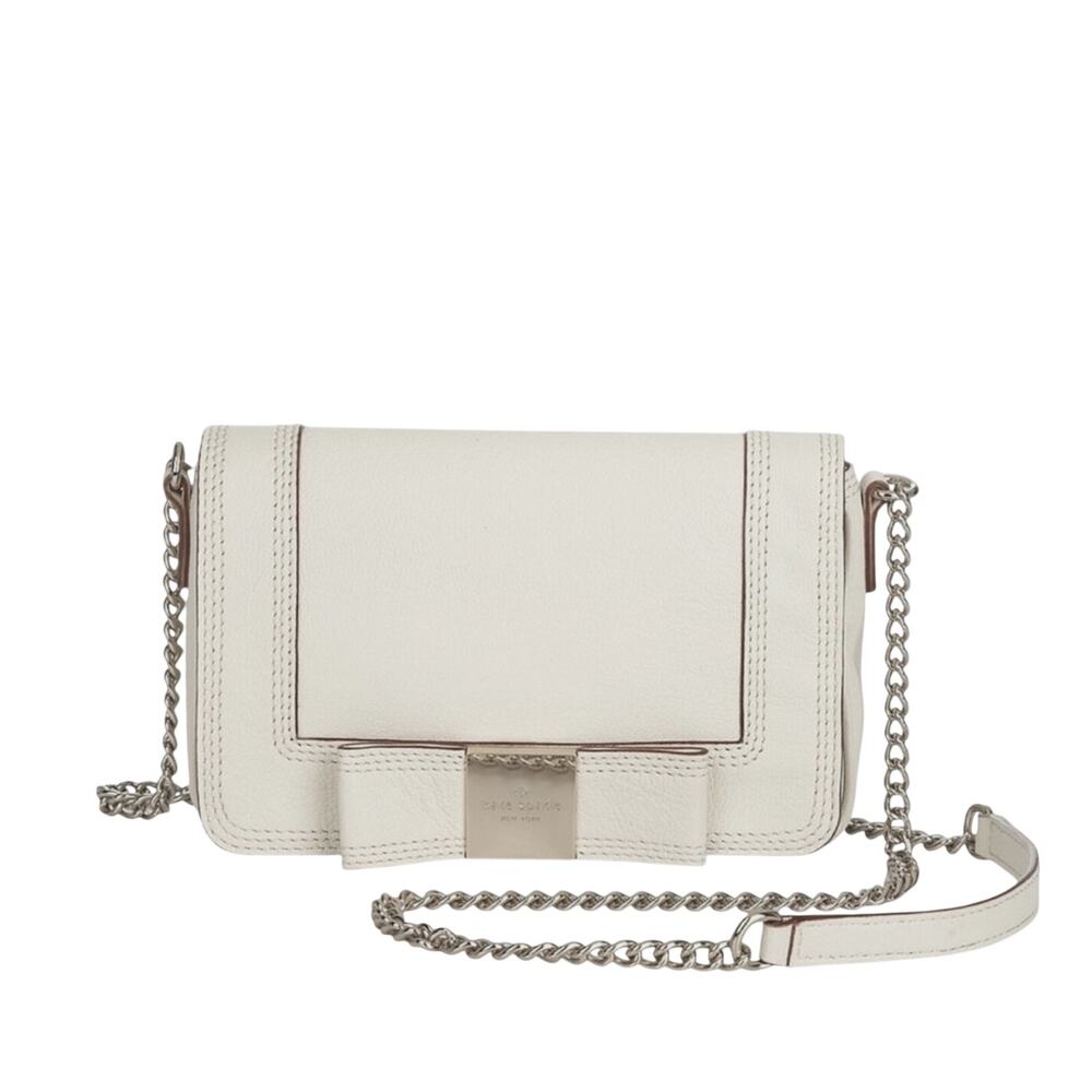 Kate Spade New York Primrose Hill Little Kaelin Leather Crossbody Bag Cream Bow